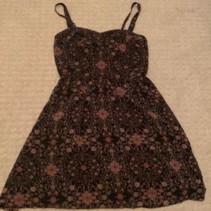 floral detailed mini dress